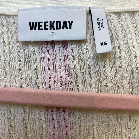 Weekday The Editor Ribbed Crop Top - Picture 2 of 7